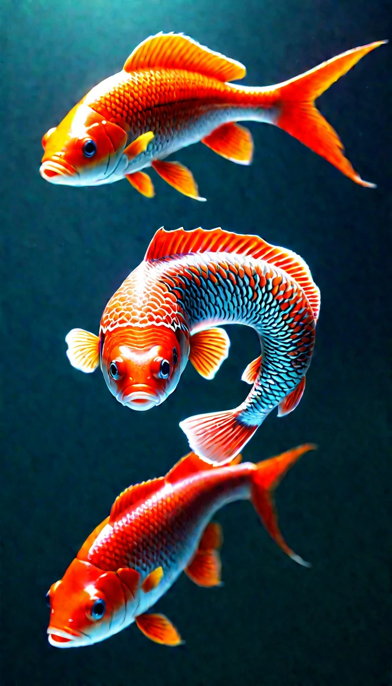 Panorama,河里有一种Mysterious Creatures:Red fish body,Human face,Mysterious Creatures, shrike, (best quality,4K,8K,High level,masterpiece:1.2),Ultra Detailed,(lifelike,Photo real,Photo real:1.37),Highly detailed animals,Complex patterns,Realistic lighting,Fantasy Creatures