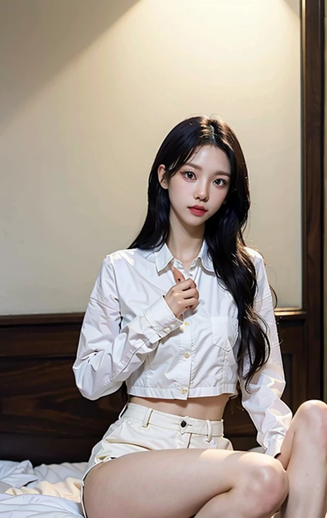 aespakarina,1girl, sexy, seduce, white shirt