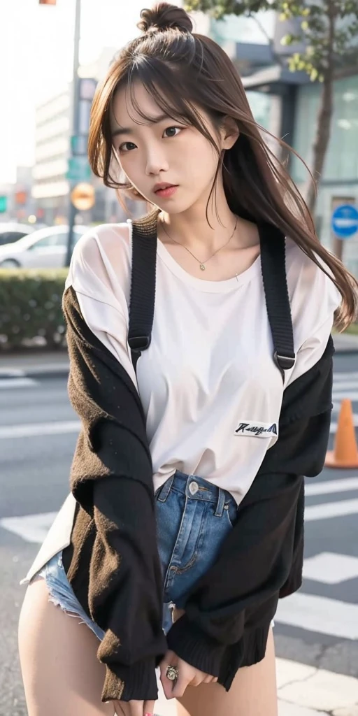 1womanl,22 years old,Super adorable,flat-chest ,((sitting on,Kamimei)),Exposure, 独奏,(Background with:park bench、along the river) Feel free to hairstyle,Lowering your stride and urinating,legs are open,Seen from the front,low twintails、(((tmasterpiece),(Very detailed CG Unity 8K wallpaper),best qualtiy,cinmatic lighting,Meticulous background with,beatiful detailed eyes,Bright pupils,Brown-eyed(Very fine and beautiful),(Beautiful and detailed eyes description),ultra - detailed,tmasterpiece,)),hight resolution,ultra - detailed)nakeness,with no underpants,Camel toes,Raised sexy,lewd expression,flushed complexion,Bocchi,frontage,(Wearing:Navy Blue Hip Length Baggy Hoodie、Low-rise denim miniskirt、Athletic Sneakers)、Show Shoes