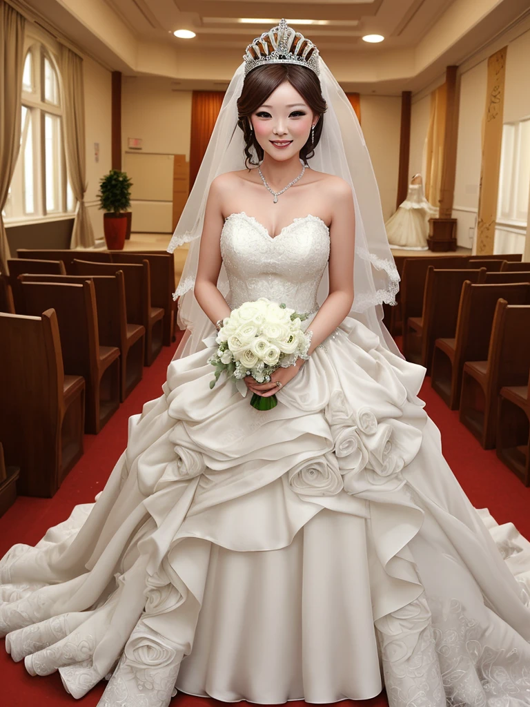 Wedding dress　Wedding hall　tiara