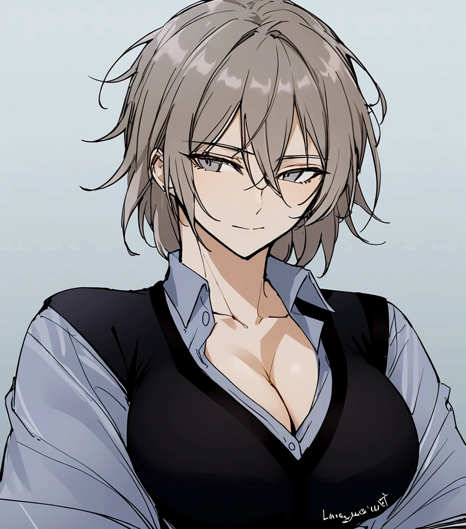 One woman、adult、sexy、cool、Very large breasts、Expressionless、shirt