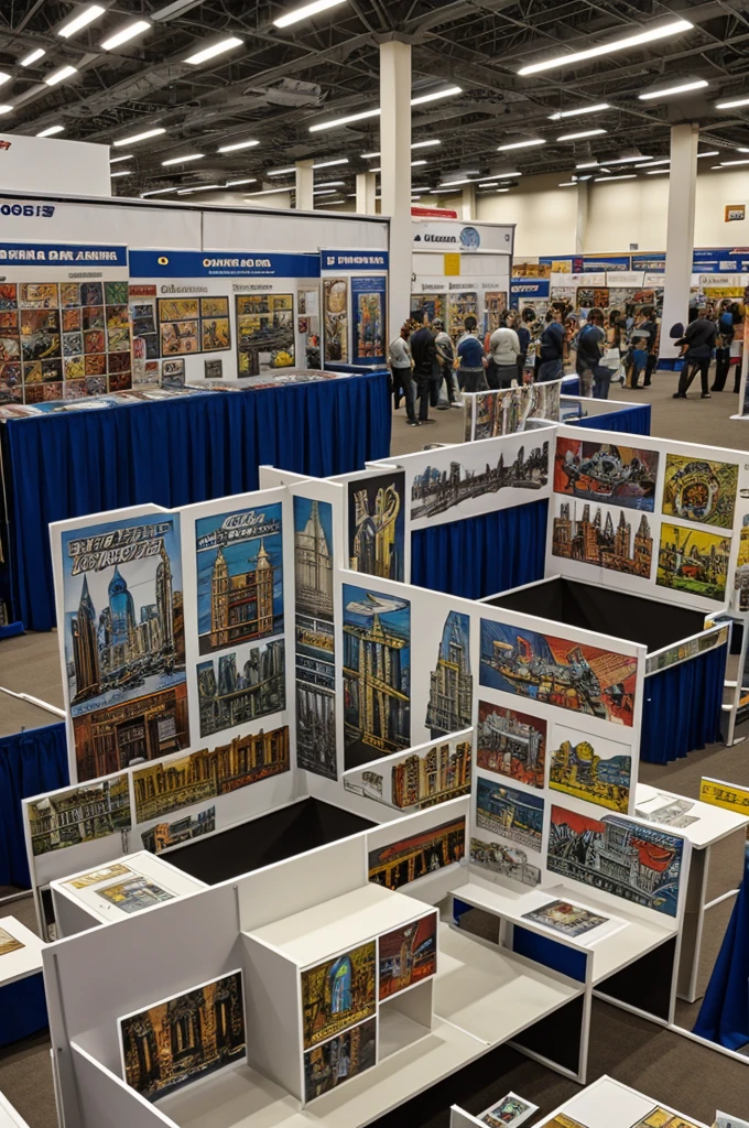 Architectural survey of a comic expo