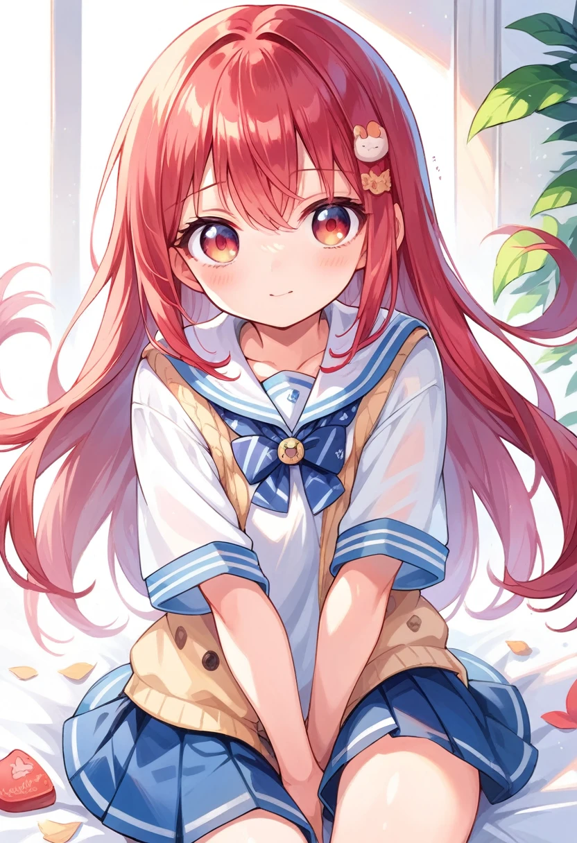 little_girl,cute_loli_, blue eyes,_oppai_loli_,very long hair, long black hair, red hair, multicolored hair, sexy, a sexy way,
