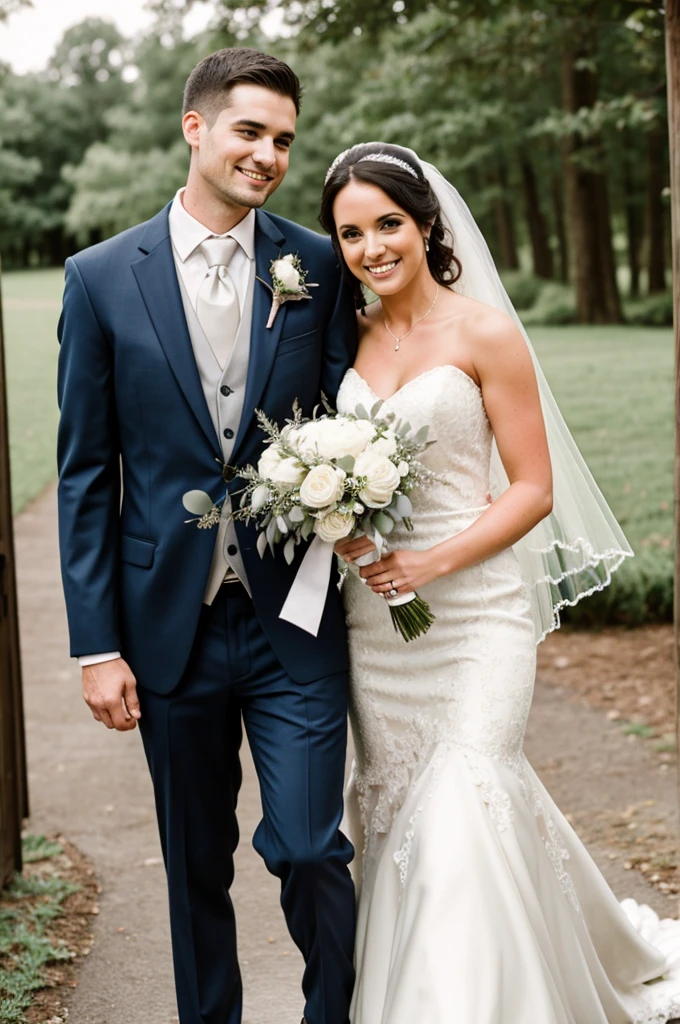 A picture of newlyweds 