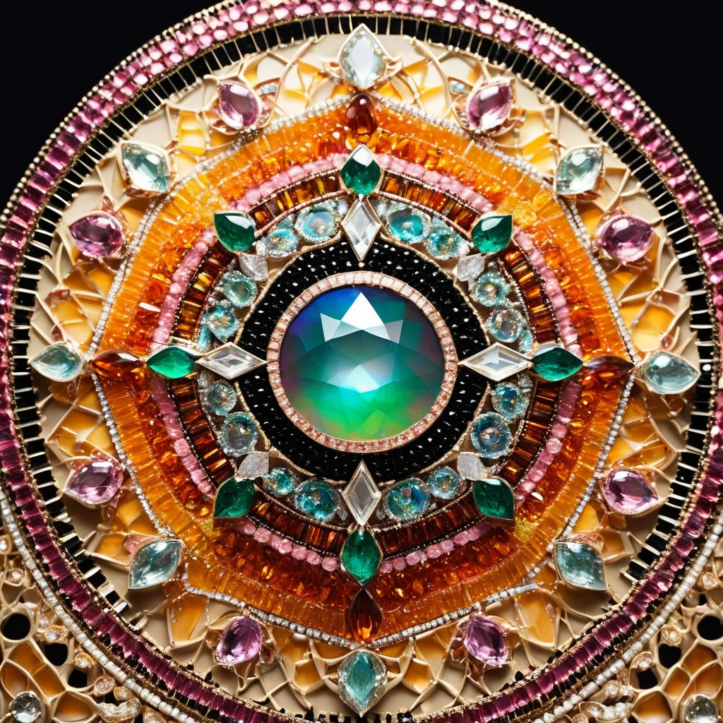 Constructivism Art of (Misunderstood Photo:1.3) of (Sketched:1.3),(Lustful:1.3) Medium Brown, symmetric, polygon, elements, Ebony, Emerald, Amber, Silver, Amethyst, Regular pattern, Flower, Fractal, Object, wool, Pink Opal: A variety of opal with pink hues, used in jewelry and ornamentation.,Sequined Robe: A robe adorned with tiny, reflective sequins, creating a dazzling effect when worn.,Quartz: A clear or white crystal used in jewelry and ornamentation. (by Artist Bill Sienkiewicz:1.3),Highly Detailed,(Realism:1.3),(One Color:1.3), minimalistic, geometric forms, flat, 2D, constructivism art