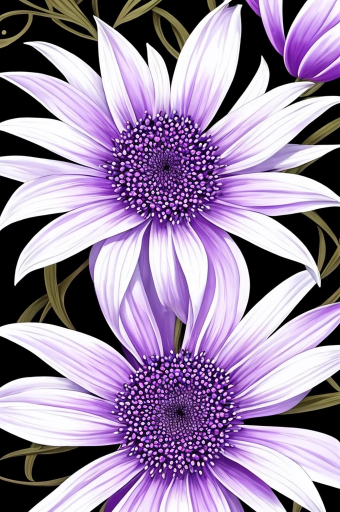 purple flower with white and black spots on it, beautiful flower, staggering in its beauty, beautiful detail and color, alien flower, beautiful detail, by Penny Patricia Poppycock, beautiful!!!!!!!!!, heavily ornamental, incredibly beautiful, large exotic flowers, beautifully painted, .highly realistic, beautiful art, intricately, depicting a flower, beautiful image ever created, beautiful shading