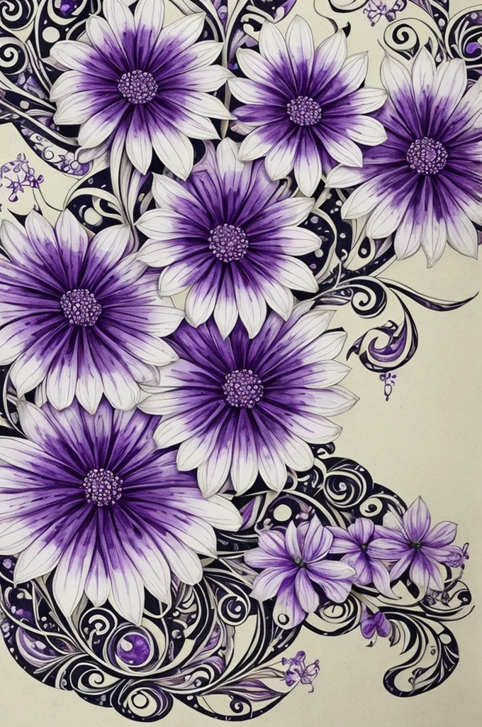 purple flower with white and black spots on it, a stipple by Penny Patricia Poppycock, flickr, art nouveau, beautiful flower, staggering in its beauty, beautiful detail and color, alien flower, beautiful detail, beautiful!!!!!!!!!, heavily ornamental, incredibly beautiful, large exotic flowers, beautifully painted, .highly realistic, beautiful art, intricately, depicting a flower