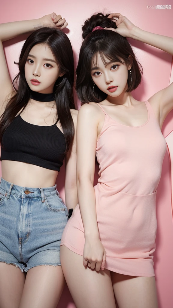 Photorealistic album covers of whimsical K-pop girl groups