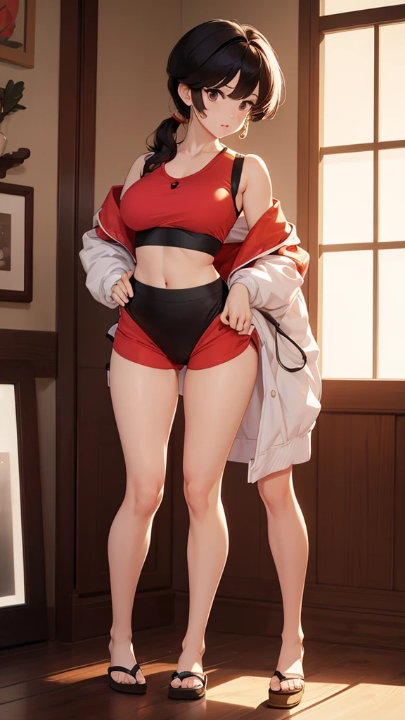 Ranma in woman version in underwear, whole body, correct proportions Ñ. Bb n m