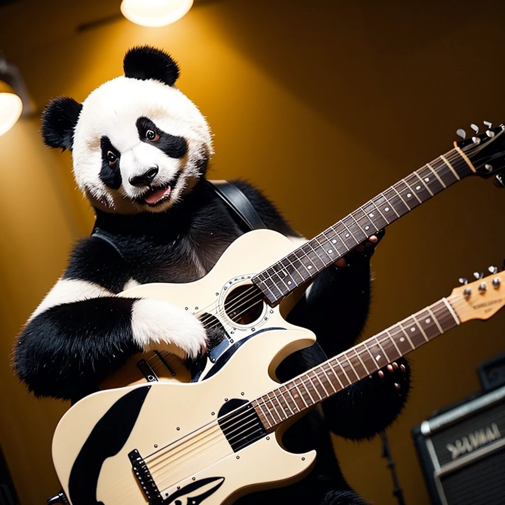 Panda,guitar
