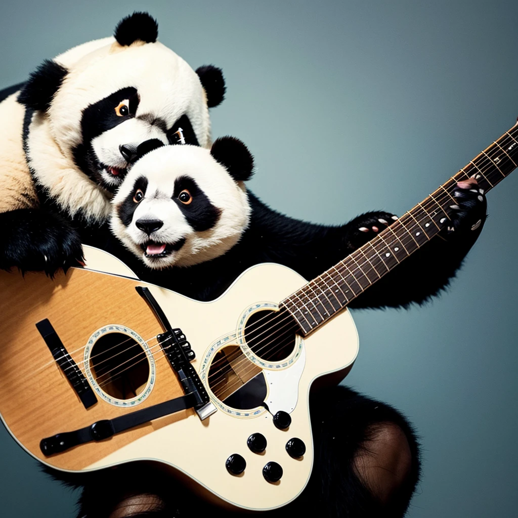 Panda,guitar