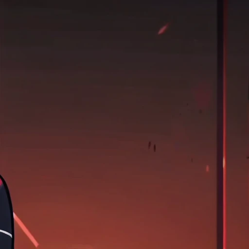 barbie wire, 1girl, demon girl, red skin, forehead tattoo, arm tattoos, horns, striped dress, leather jacket, screencap, front facing view, closed mouth,