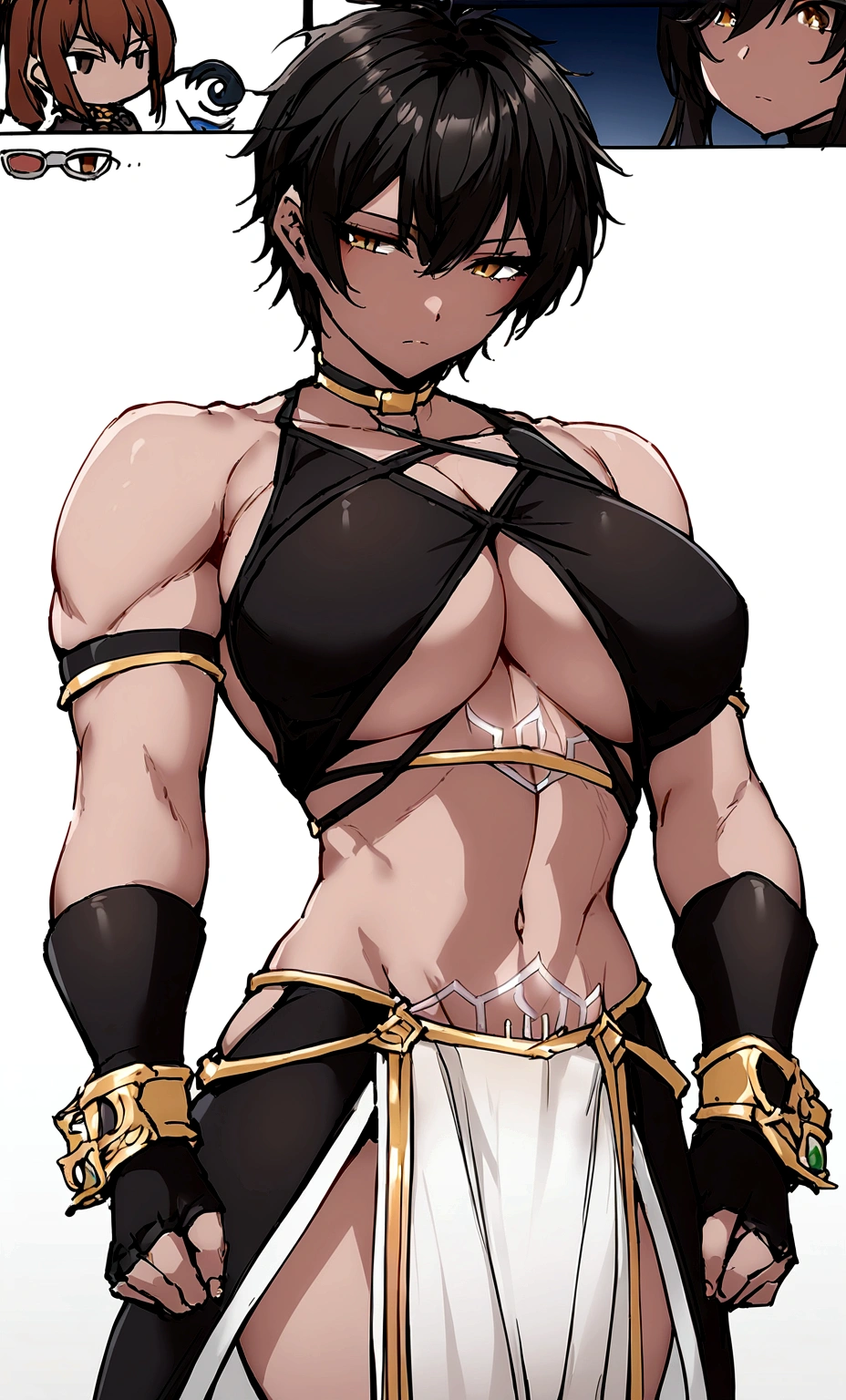 One woman、adult、sexy、Very large breasts、Expressionless