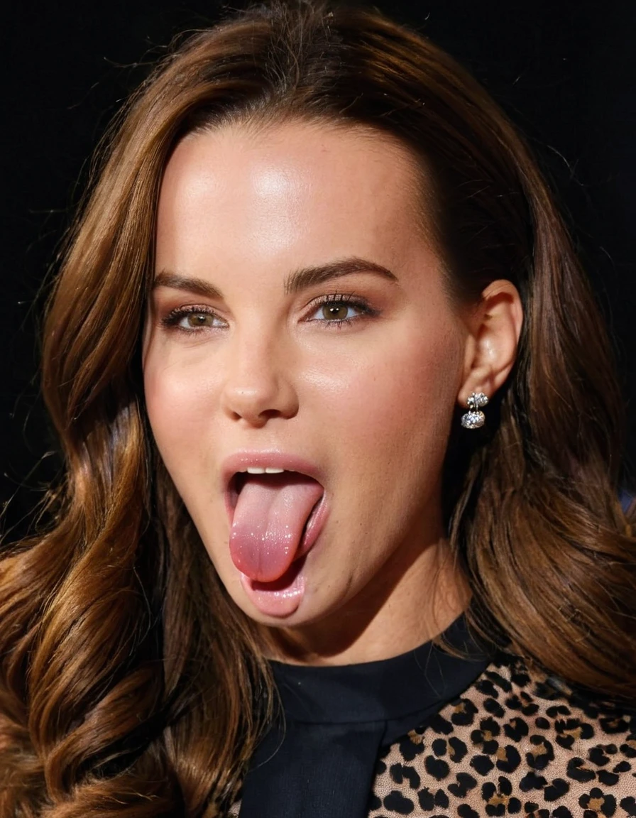 kate, face, tongue out