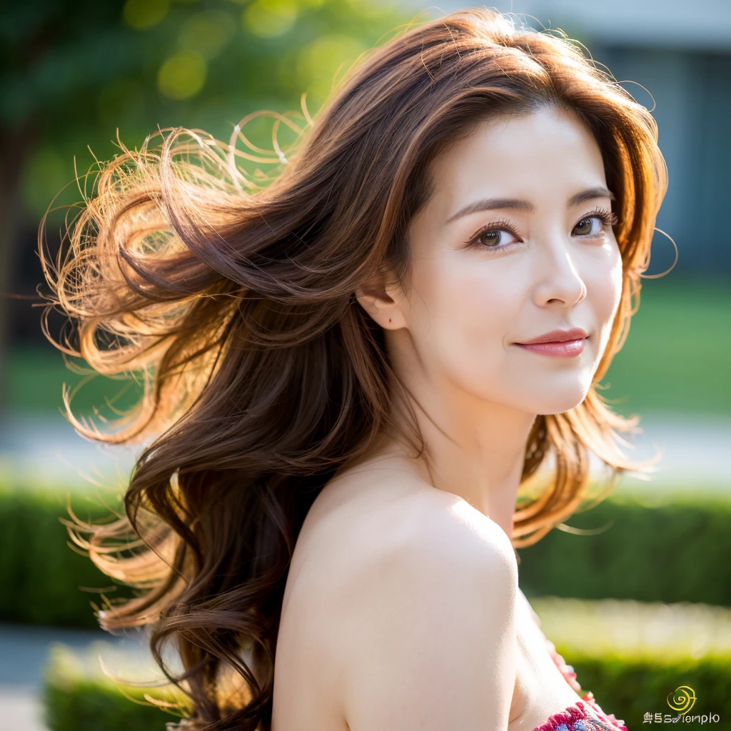 Beautiful mature woman with wavy long hair, she is alluring, Sexy Mature, Ultra-high resolution,(Realistic:1.4), ((Highest quality)), ((masterpiece)), (be familiar with),