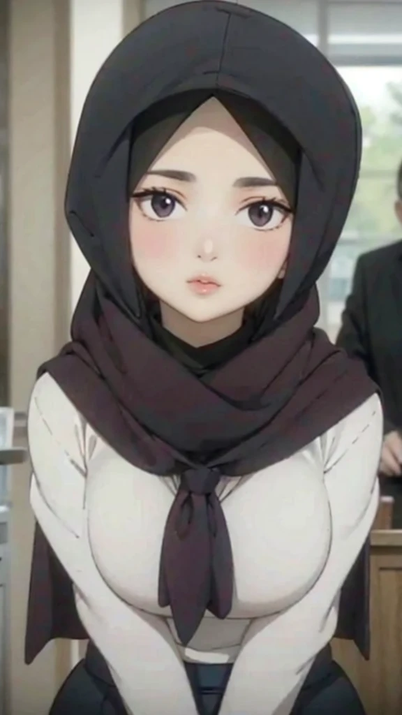Cute, beautiful, wearing hijab,, chubby cheek,Sexy lips, pucker lips