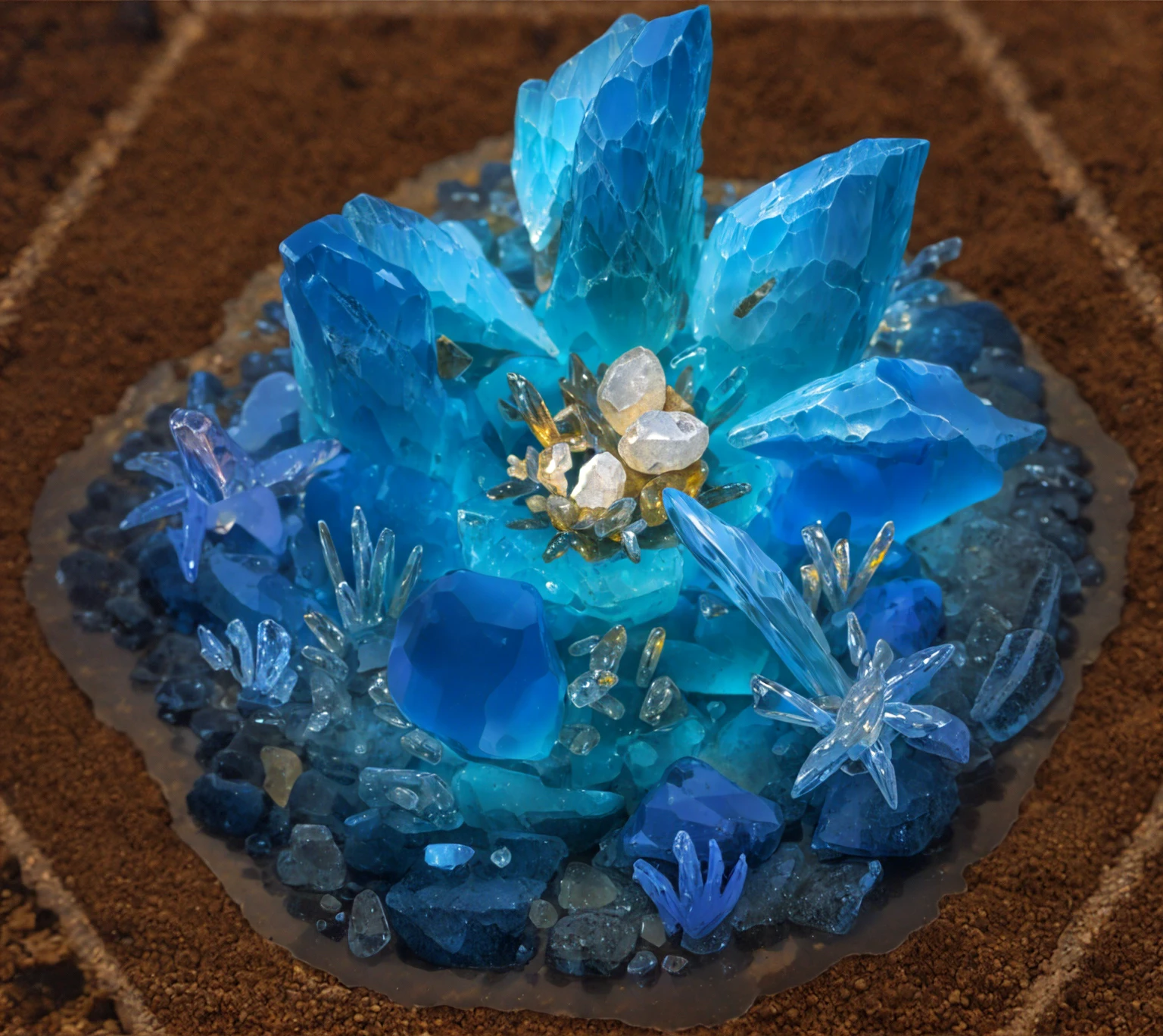 masterpiece, best quality, (((Crystal))), ice material