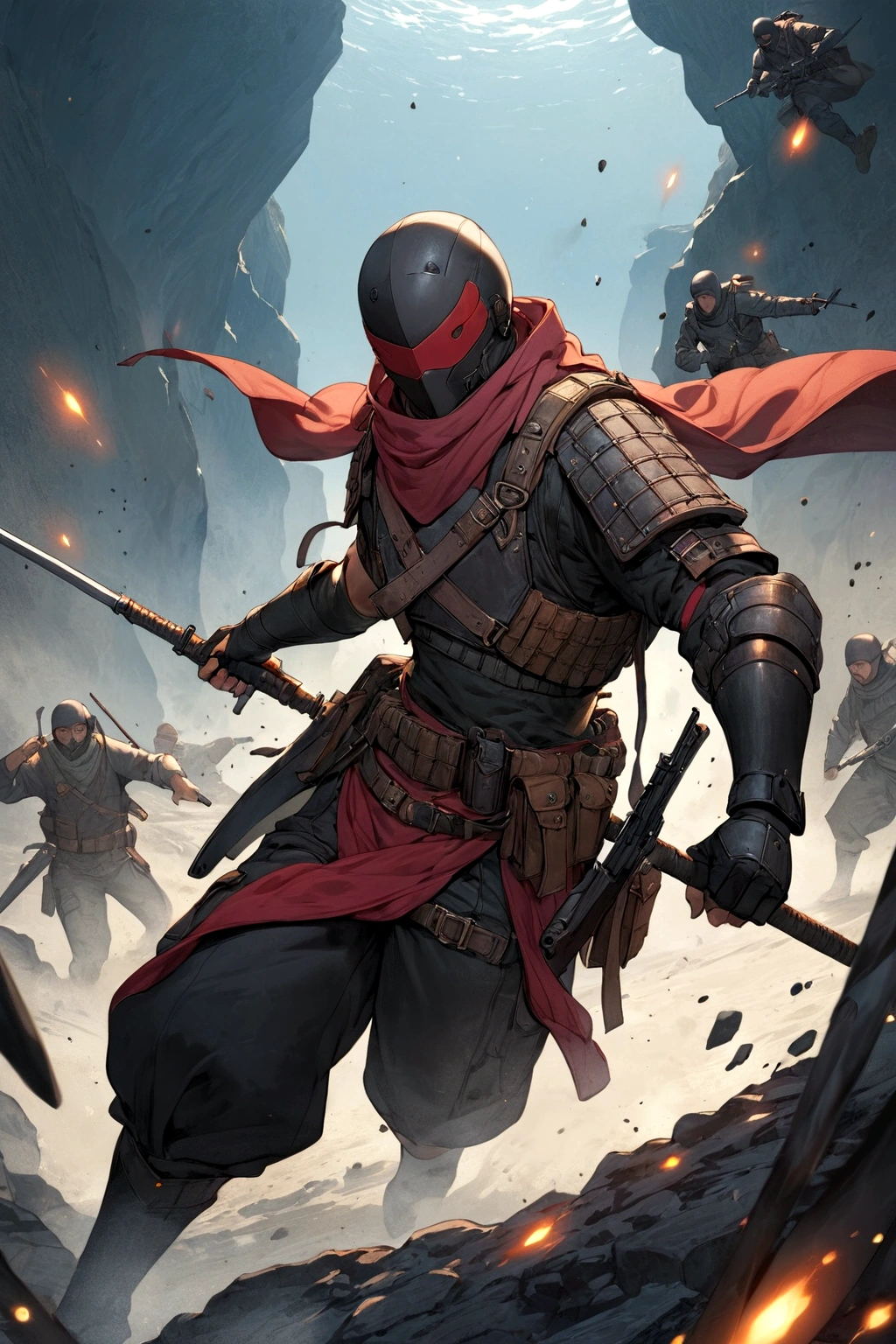 low level mercenary using cheap weapons and cheap armor