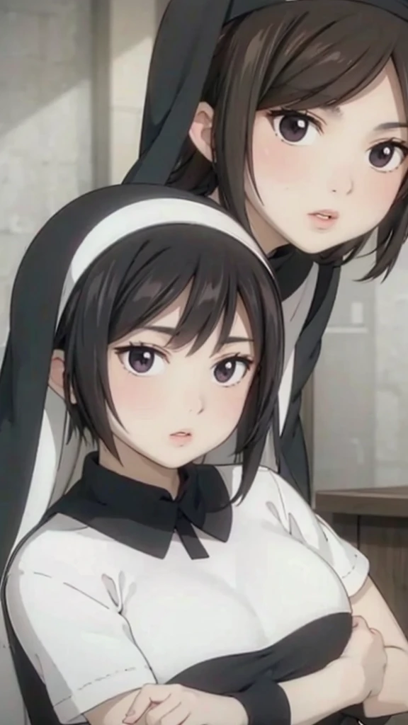 Cute, beautiful,chubby cheek,Sexy lips, pucker lips, nun