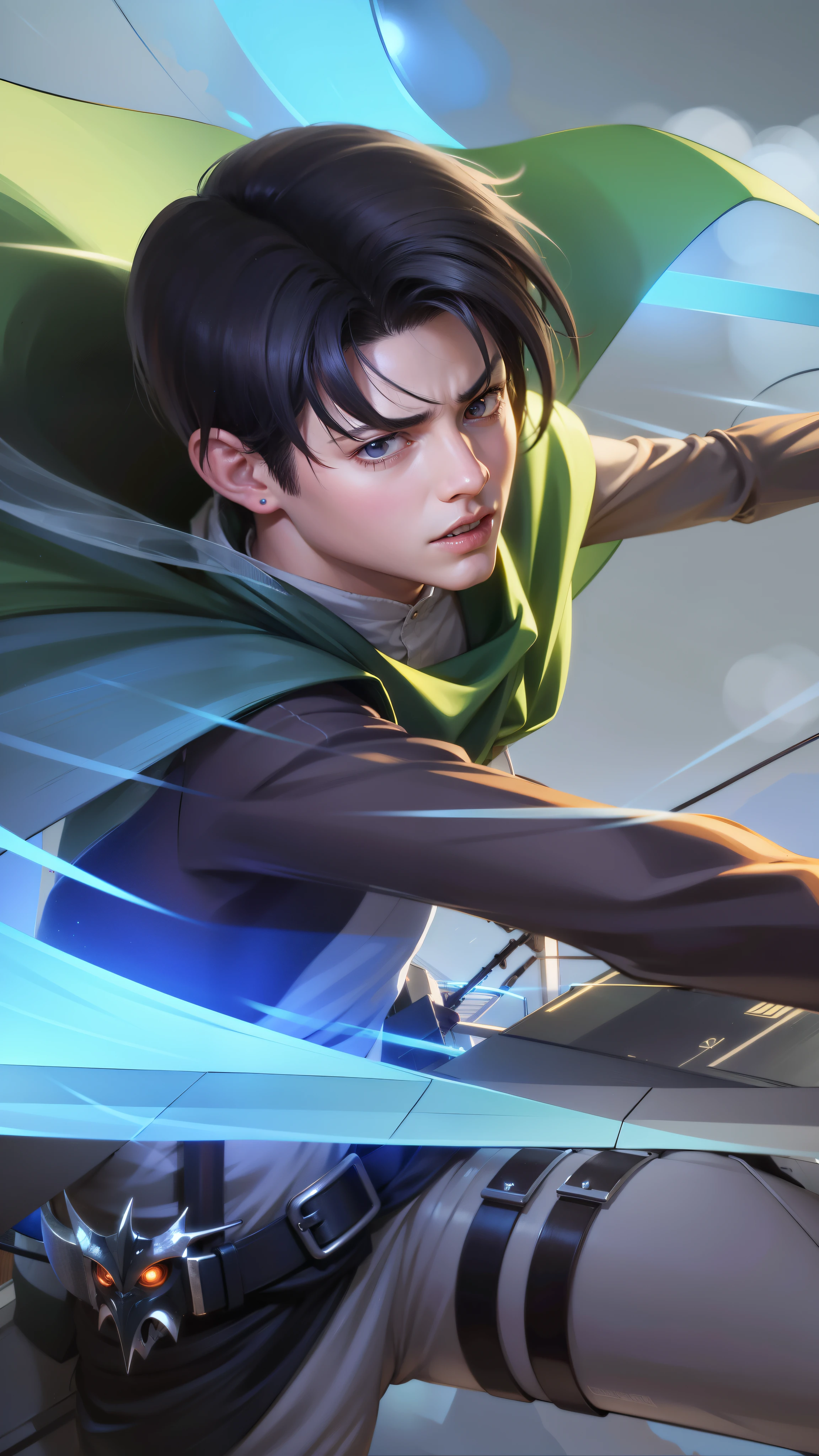 anime character with a bow and arrow in his hand, levi ackerman, (attack on titans anime), 4 k manga wallpaper, shingeki no kyojin, portrait of eren yeager, from attack on titan, attack on titan anime style, in attack on titan, snk, eren yeager, badass anime 8 k, attack on titan covert art