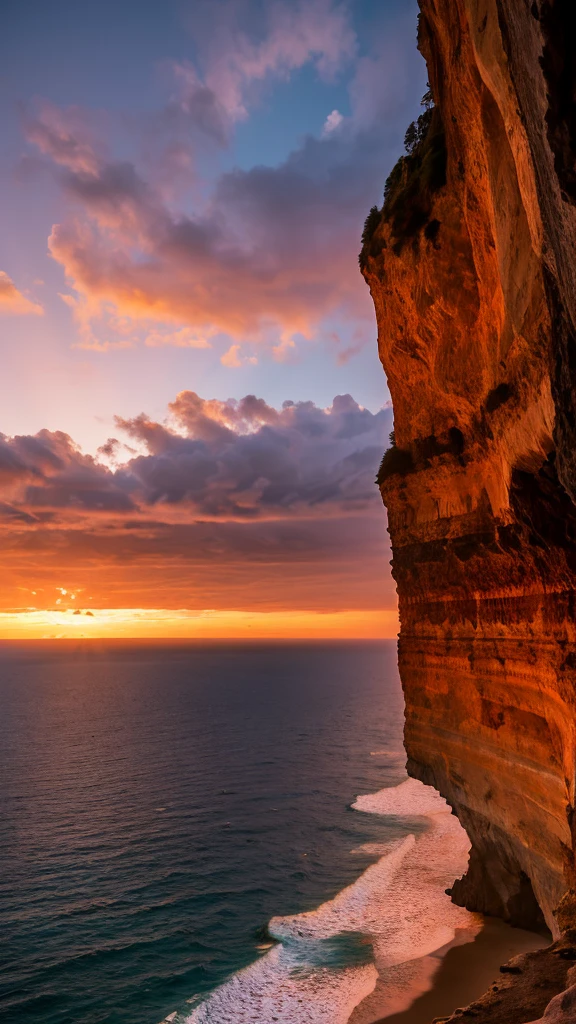 Highest quality,cliff,Sunset