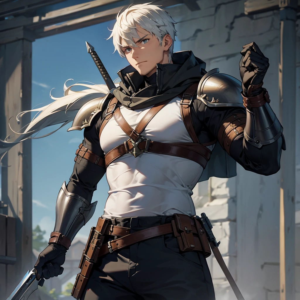 low level mercenary using cheap weapons and cheap armor