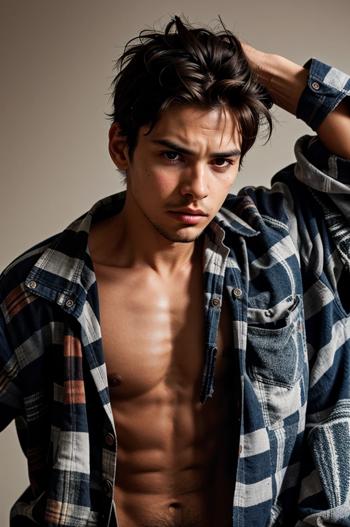 An image of a male with chaotic and stressed out