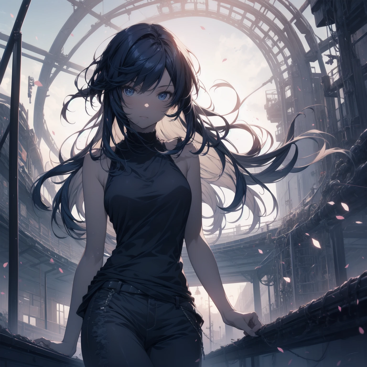 ultra-absurdres-Top quality by artist God, ultra-detailed, high resolution, anime moe artstyle, best anime 8k konachan wallpaper, pixiv contest winner, pool:2810, perfect anatomy,break, 1girl, tank top, (Detailed Lighting), (Detailed background),outdoors. break,super detailed skin, Best cinematic lighting powered by famous artist, 8k,beauty illustration,photoshop_(medium),very aesthetic,break,((artist:toosaka_asagi )), artist:clamp ,artist:carnelian ,artist:kantoku ,