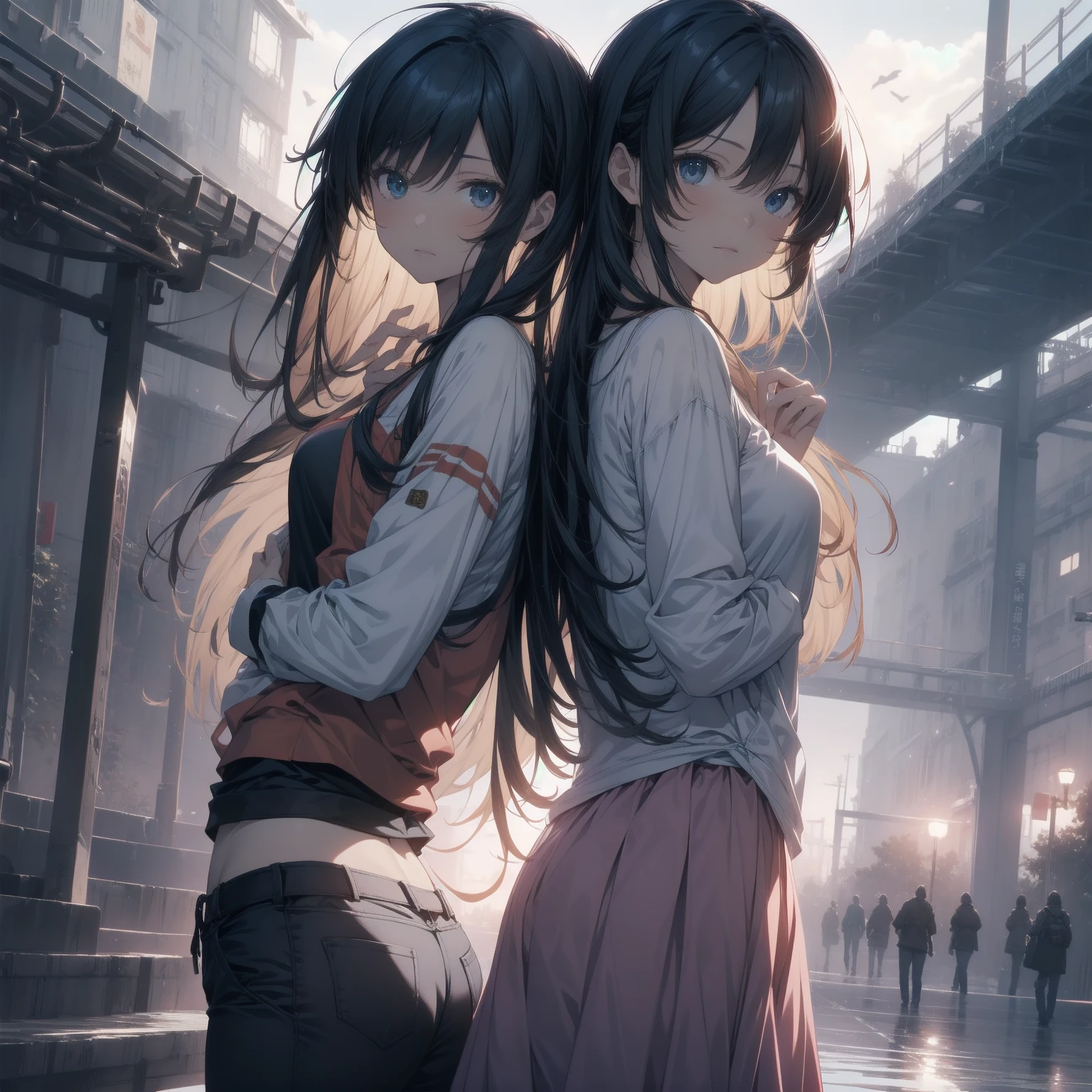 ultra-absurdres-Top quality by artist God, ultra-detailed, high resolution, anime moe artstyle, best anime 8k konachan wallpaper, pixiv contest winner, pool:2810, perfect anatomy,break, 1girl, tank top, (Detailed Lighting), (Detailed background),outdoors. break,super detailed skin, Best cinematic lighting powered by famous artist, 8k,beauty illustration,photoshop_(medium),very aesthetic,break,((artist:toosaka_asagi )), artist:clamp ,artist:carnelian ,artist:kantoku ,