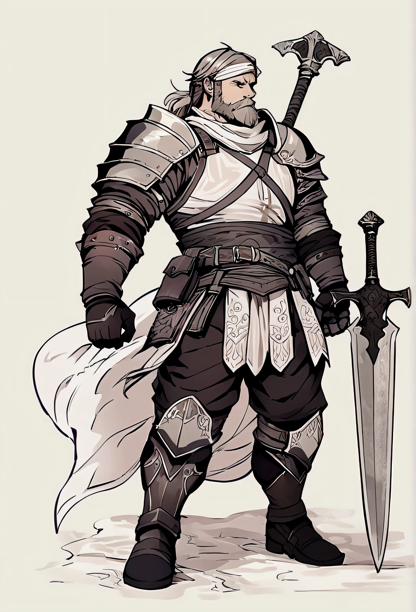 low level mercenary using cheap weapons and cheap armor
