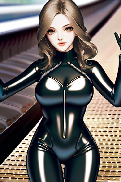 ((Лучшее качество)), ((шедевр)), (подробный), Angelina Jolie in a latex outdoor suit