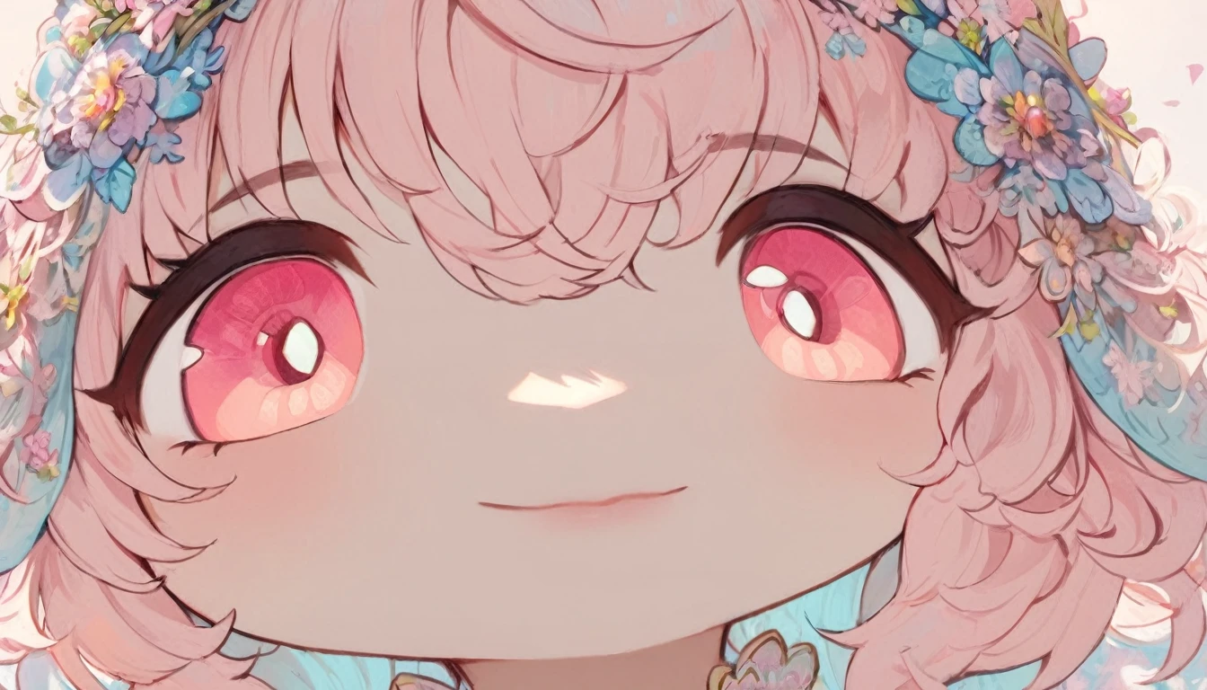 realistic chibi girl, beautiful detailed eyes, beautiful detailed lips, extremely detailed face, longeyelashes, cute expression, tender, soft pastel colors, natural lighting, detailed background, intricate details, delicate, ethereal, magical, whimsical, enchanting