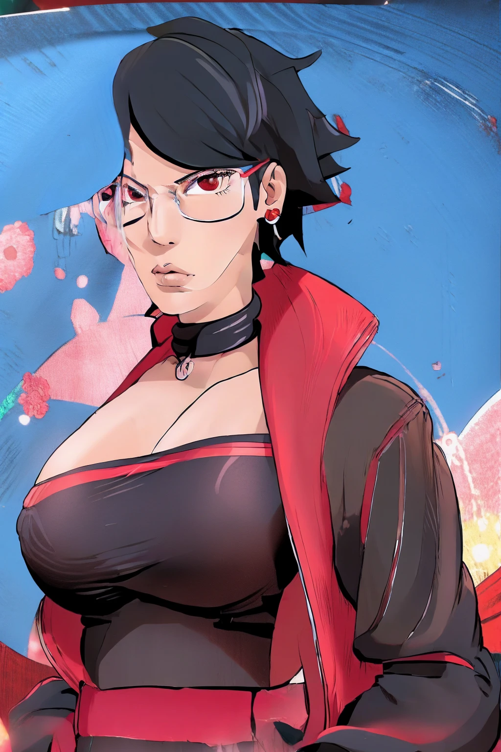 Sarada uchiha in a sexy lingerie,big breast 