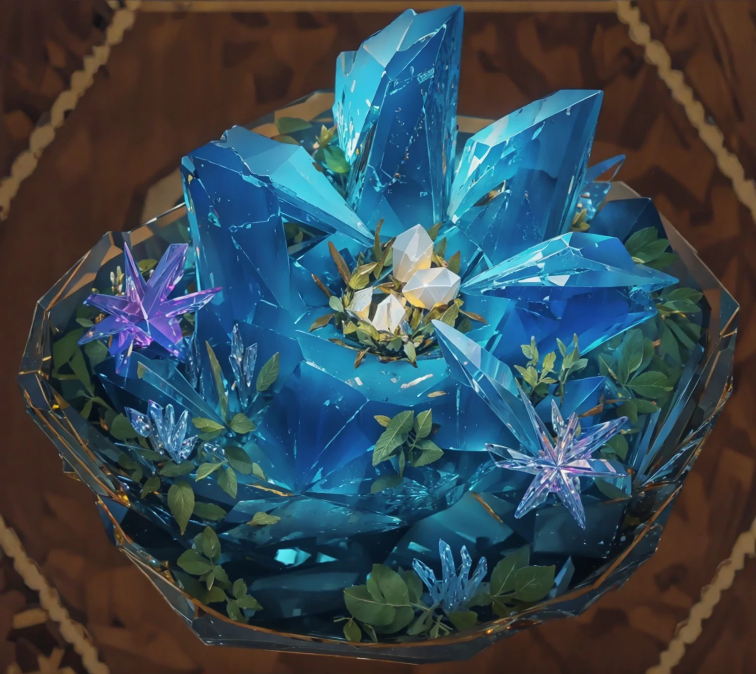 masterpiece, best quality, (((Crystal))), ice material,
