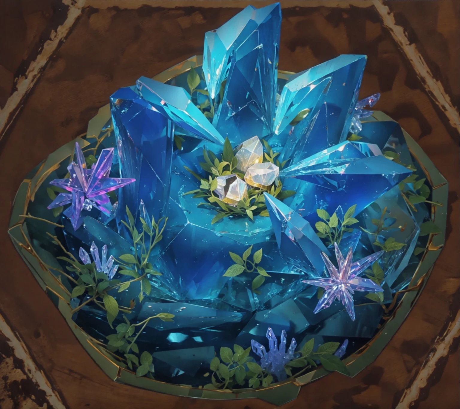 masterpiece, best quality, (((Crystal))), ice material,