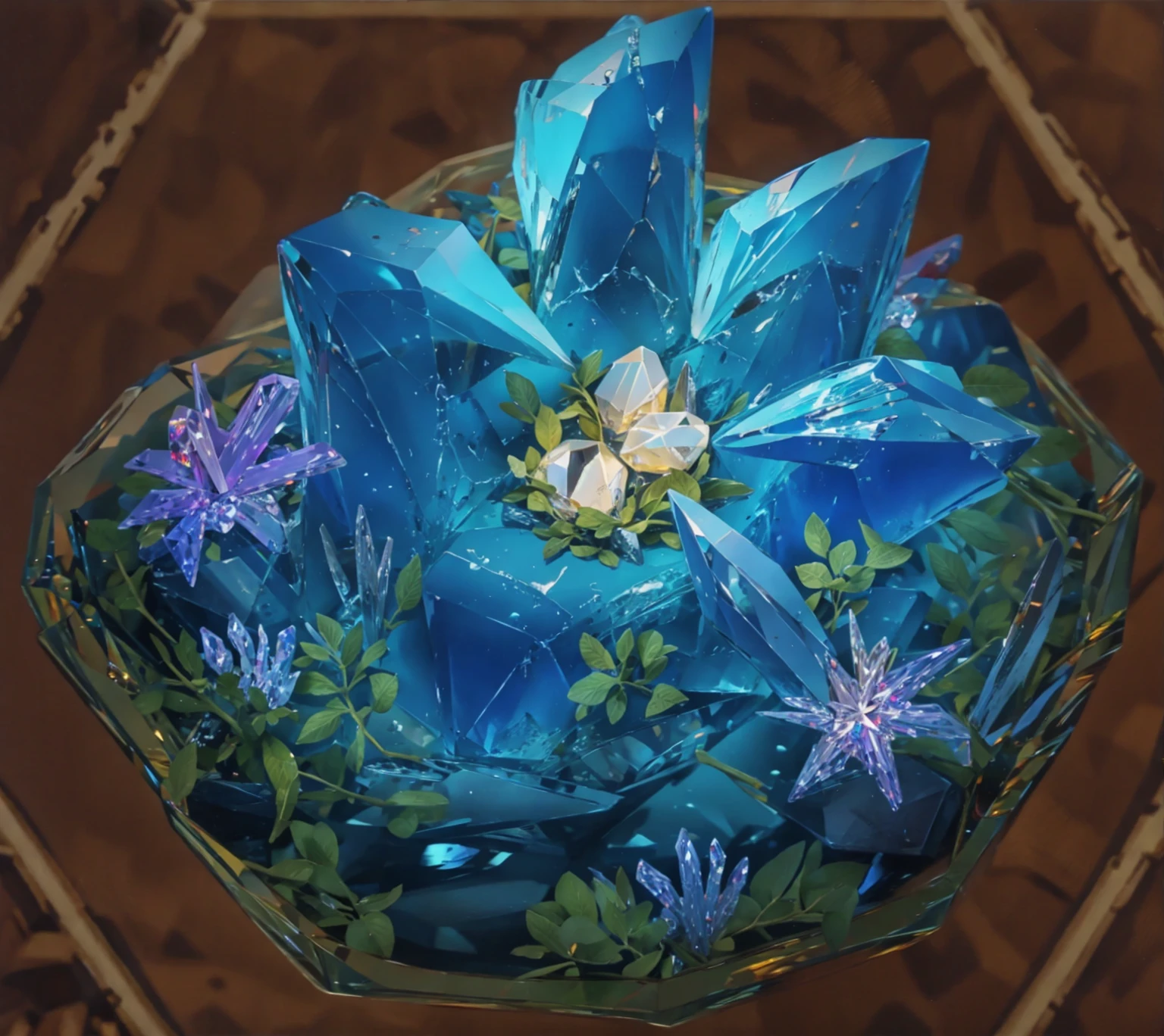 masterpiece, best quality, (((Crystal))), ice material,