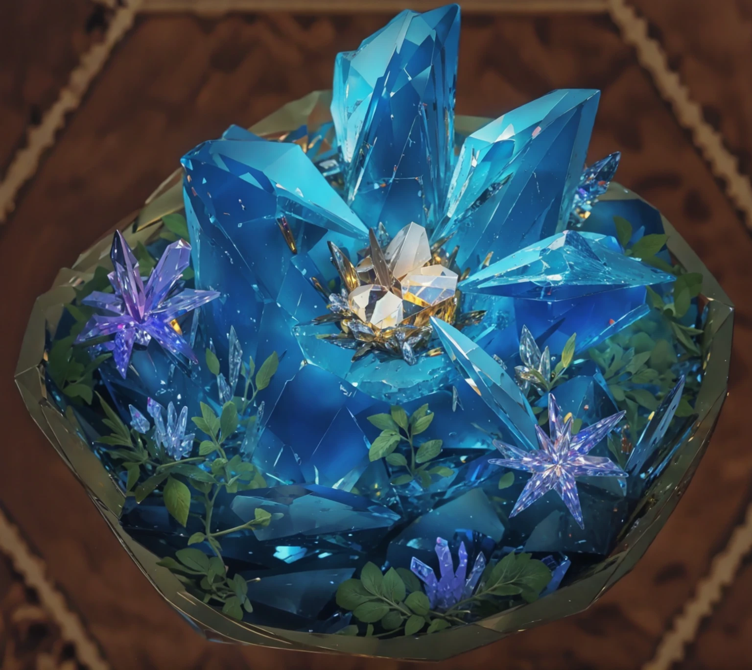 masterpiece, best quality, (((Crystal))), ice material,