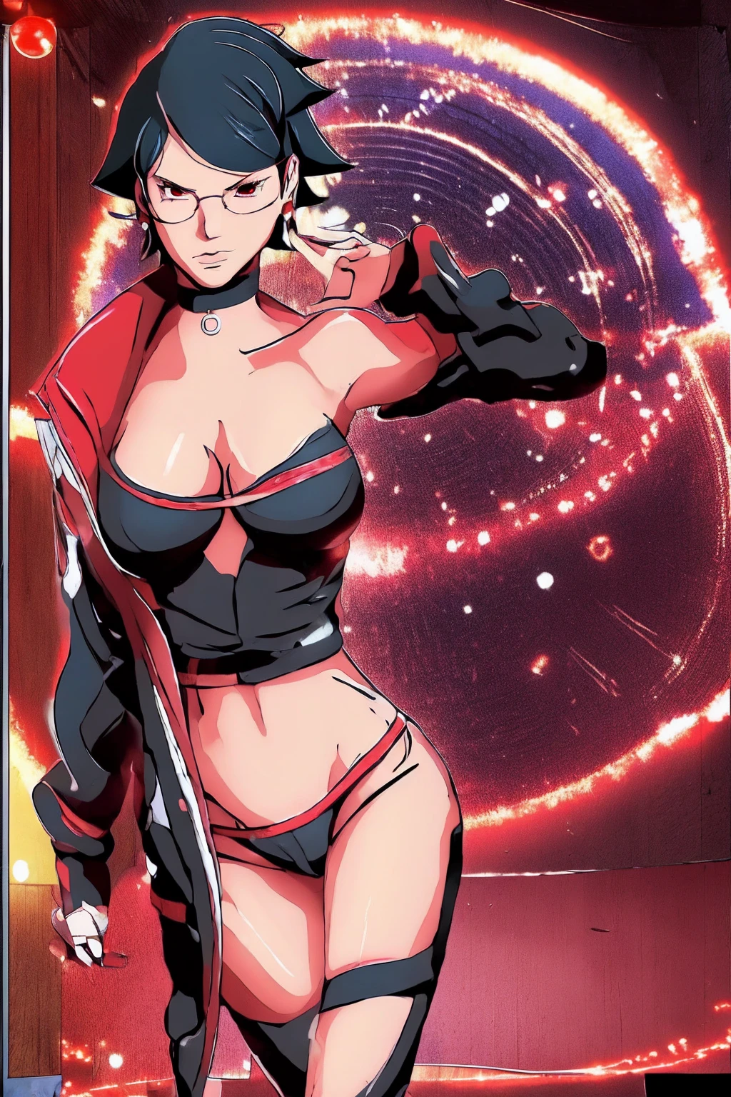 Sarada uchiha in a sexy lingerie,big breast 