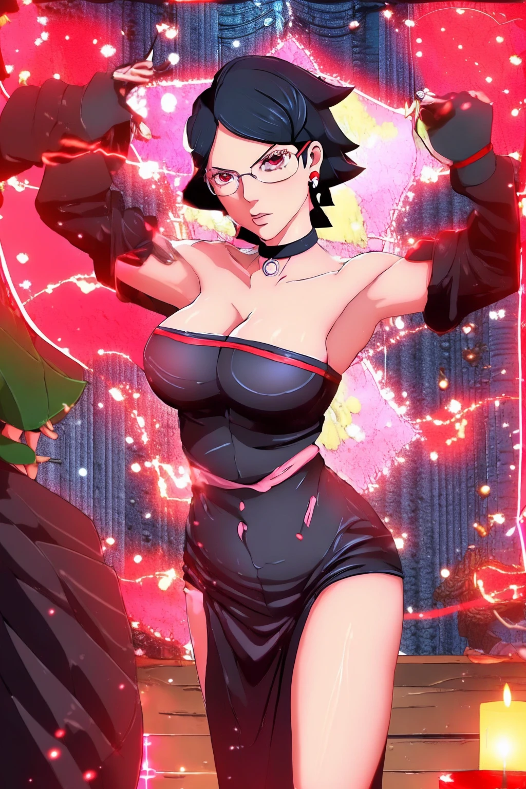 Sarada uchiha in a sexy lingerie,big breast 