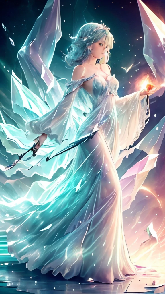 (Masterpiece, Top Quality, Best, Official Art, Beautiful and Aesthetic, Long Exposure: 1.2), Smooth Movement, Charming Patterns, 1 Girl, (Long Dress with Sleeves: 1.3), (((Green Clothes) )), upper body close-up, bare shoulders, Chinese girl, blush, black lob hair, portrait, solo, upper body, looking at the observer, detailed background, detailed face, (crystallineAI, crystalline theme:1.1), elemental fire elf, rotation foliage, control foliage, emerald clothing, dynamic pose, floating particles, ethereal dynamics, foliage, vapor, volcano in the background, red tint, lava, ethereal atmosphere,