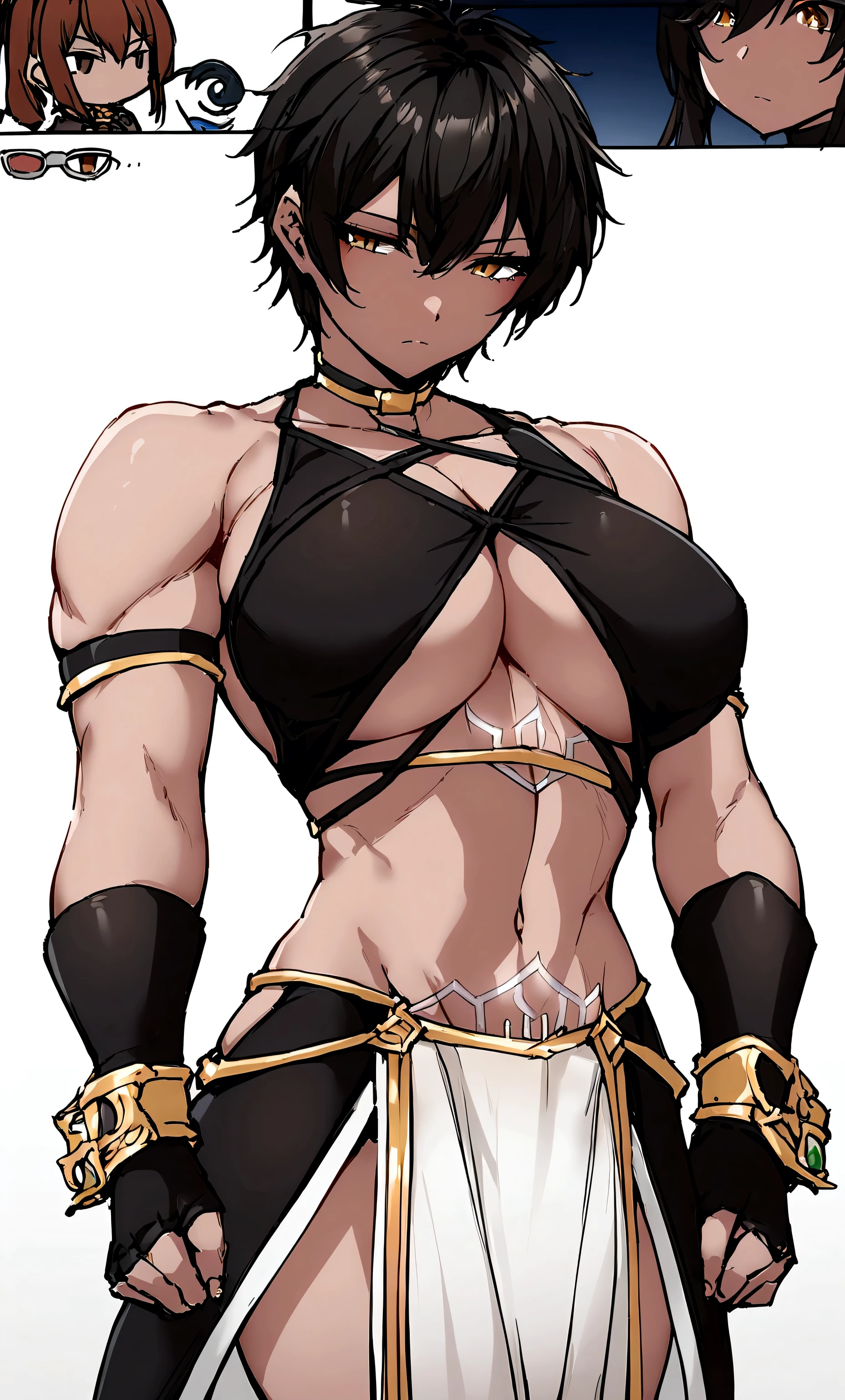 One woman、adult、sexy、Very large breasts、Expressionless
