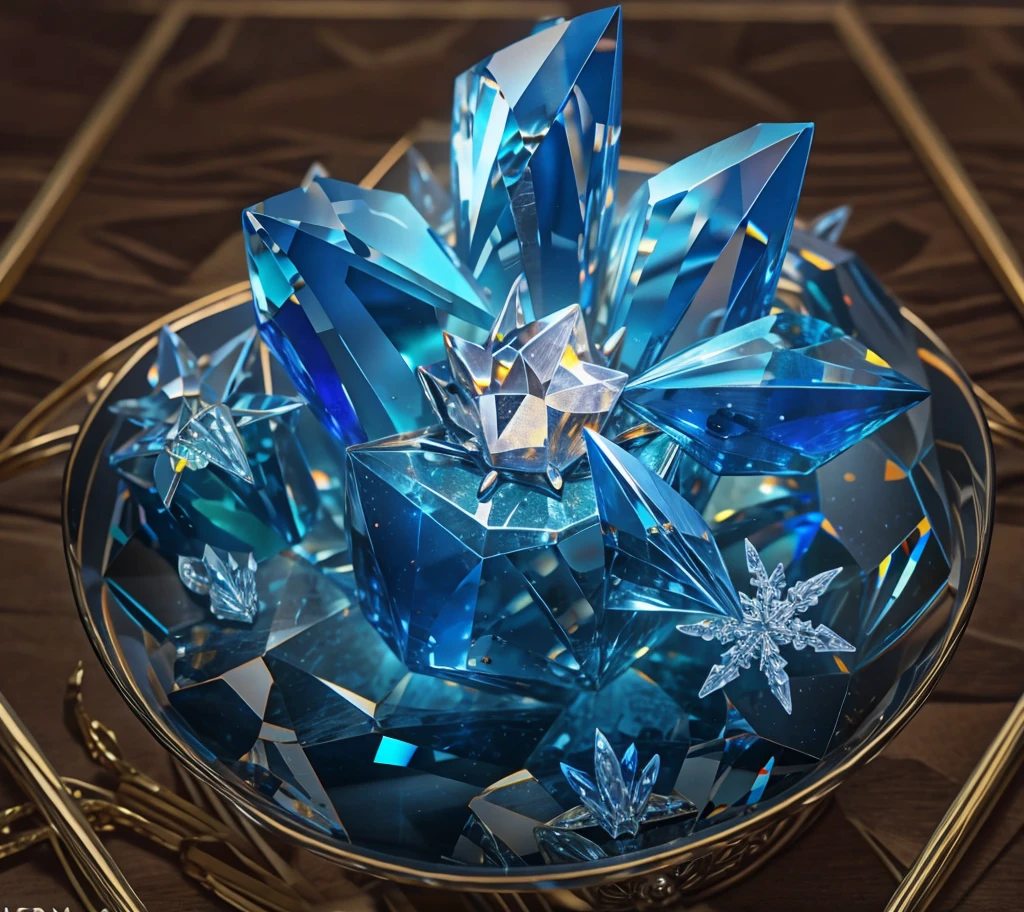 masterpiece, best quality, (((Crystal))), ice material, Beautiful crystal dragon claw,Transparent blue crystal,sparkling