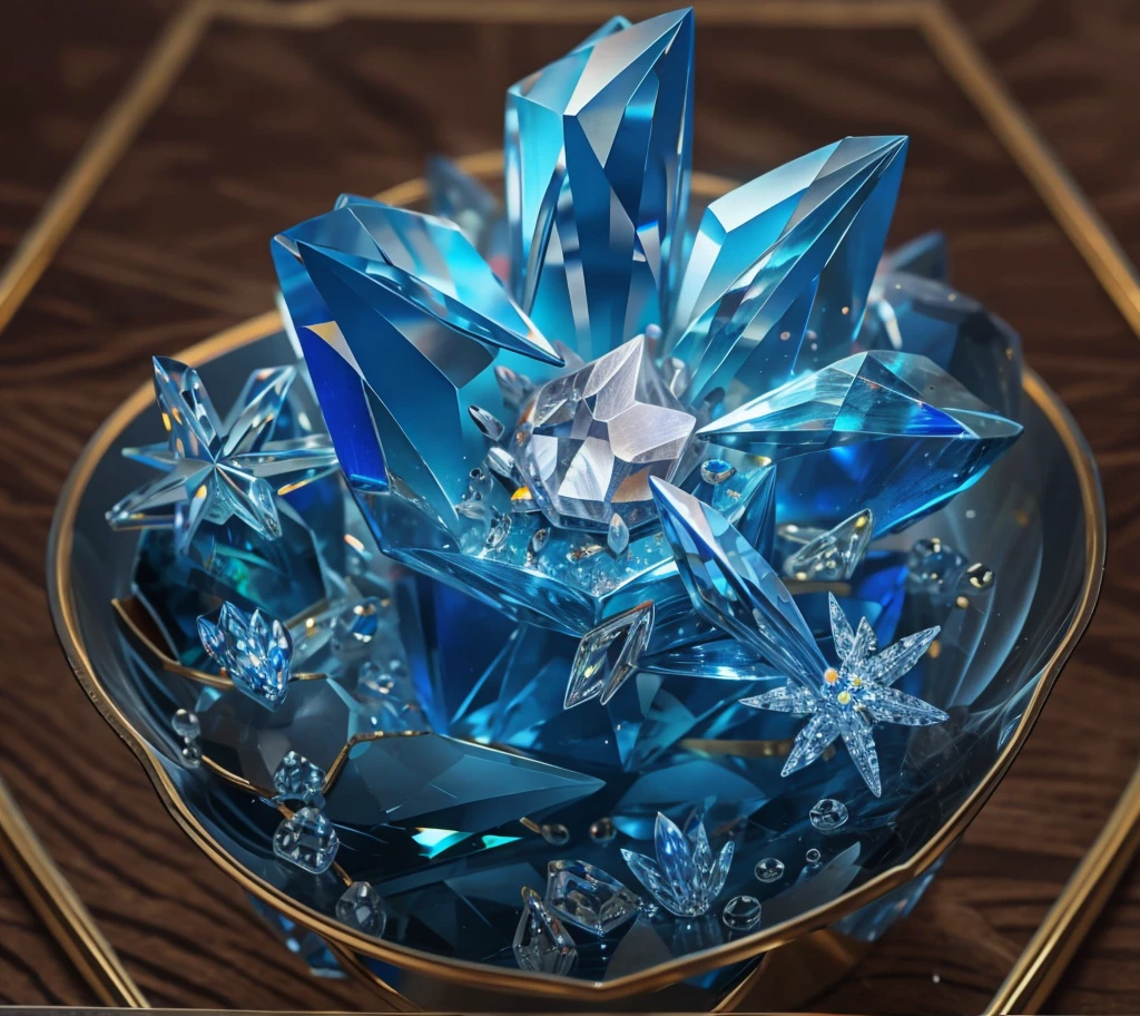 masterpiece, best quality, (((Crystal))), ice material, Beautiful crystal dragon claw,Transparent blue crystal,sparkling