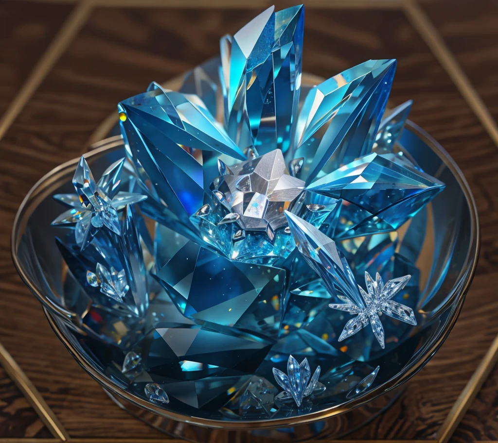 masterpiece, best quality, (((Crystal))), ice material, Beautiful crystal dragon claw，Transparent blue crystal，sparkling