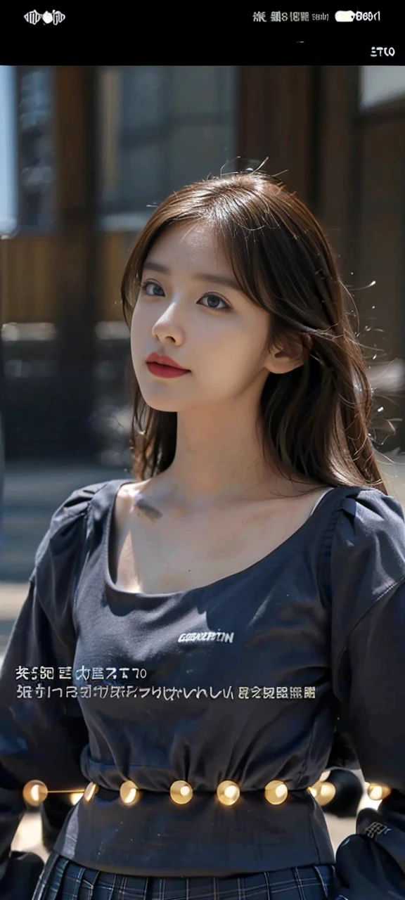 ((Best image quality, 8K, masterpiece: 1.3)), Selfie, Sharp focus: 1.2, Cute beauty with perfect figure: 1.4, slim, ((Brown Hair Black)) , (White T-shirt,Pleated skirt,Highly detailed face,Happy expression,Stand on your own two feet:1.2),((Blue sky and white clouds,Beach by the sea:1.3. Produced mainly by women)),Highly detailed face and skin texture,Fine grain,double eyelid
