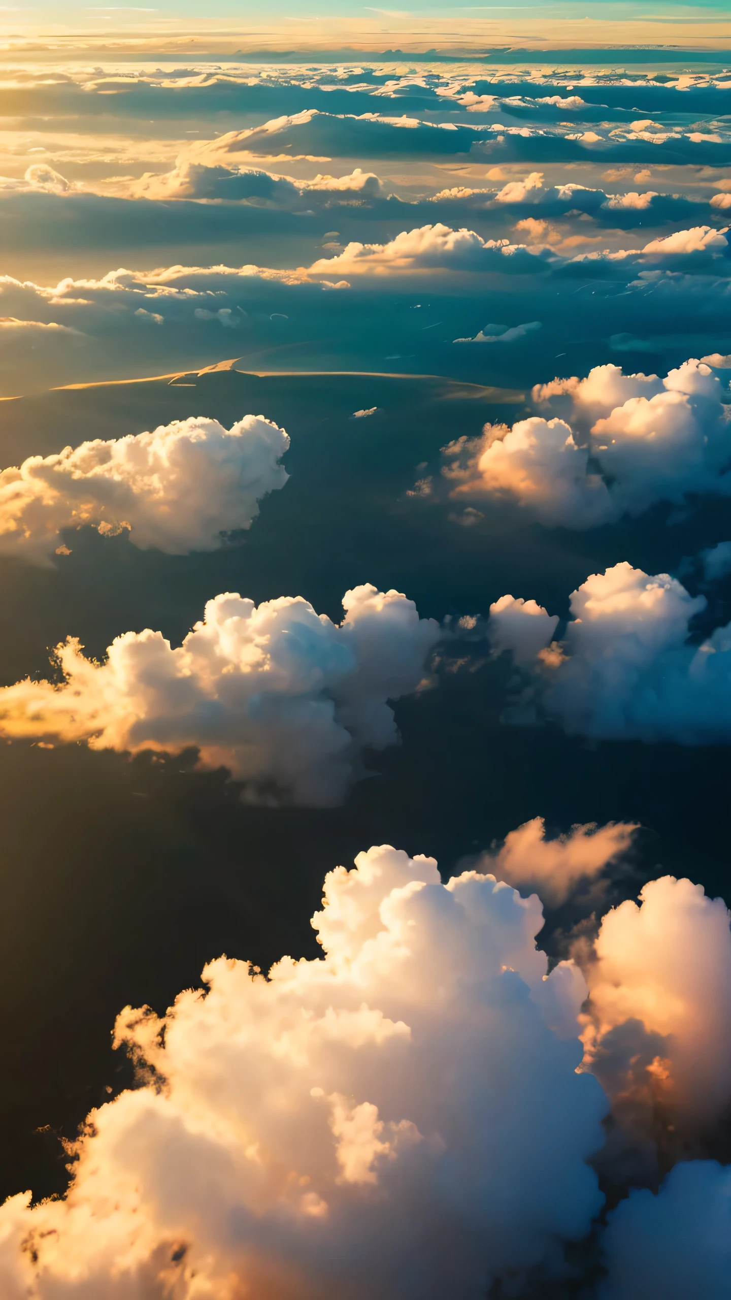 Highest quality,sea of clouds,Sunset