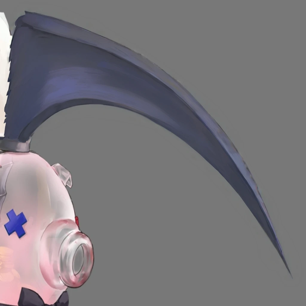 masterpiece, best quality, high details, grey background, no humans, solo, scyther{1.5}, raytraced blade, ultra detail. digital painting, fine details, high resolution and detail,