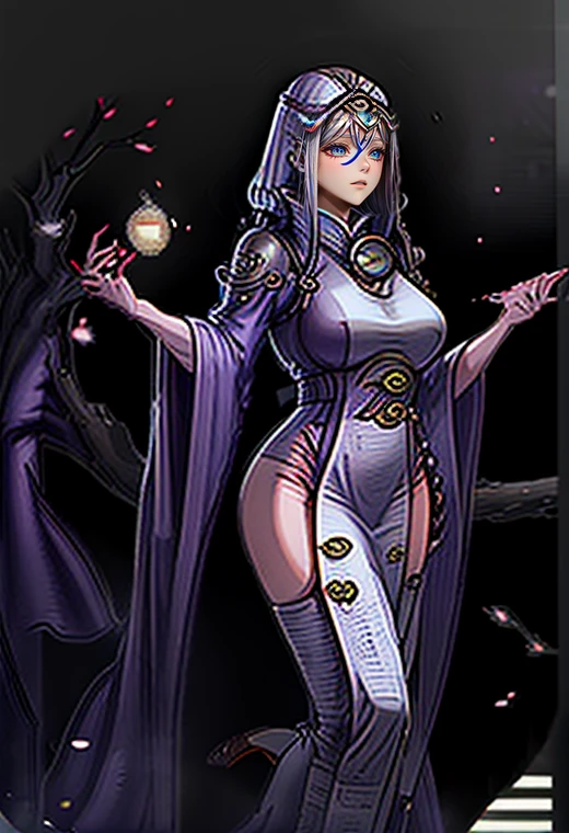 Cassia Orsellio Chinese Idol Girl Mature Woman Wavy silver white hair with bangs. (bright red lips) super big tits chubby chubby super big butt wet ass ((Rimless glasses)) large eyes Sakurafubuki ((Gorgeous super shiny purple long cheongsam)) ((knee high boots)) garter belt 8k photorealistic ((cherry tree in full bloom)) (A lot of falling cherry petals) ((morning glow)) ((Sit with your back to the camera.)) ((Rear view of a person sitting upright.)) ((Turn around and make eye contact.)) ((Get your butt out))