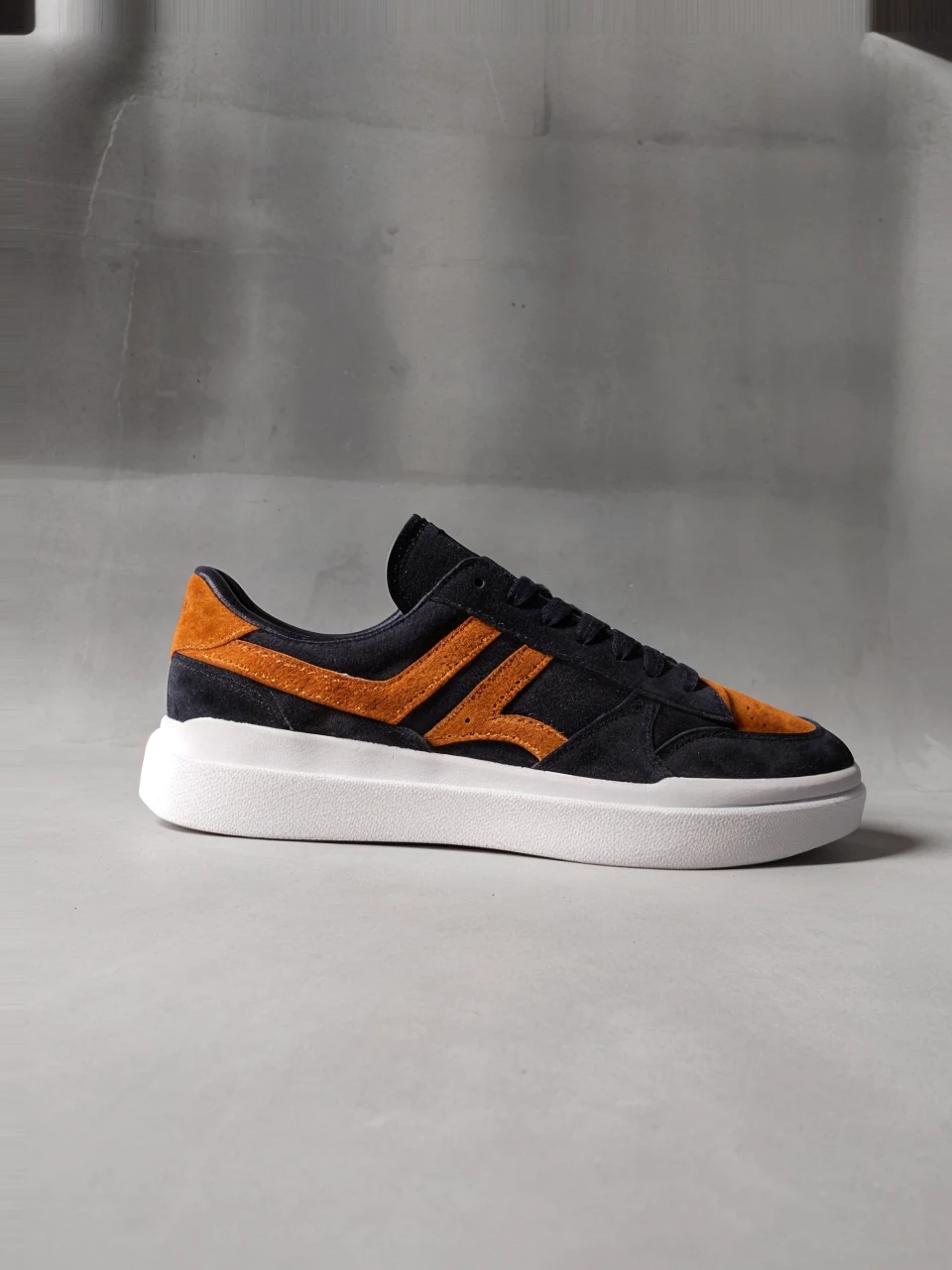 Suede sports shoes
