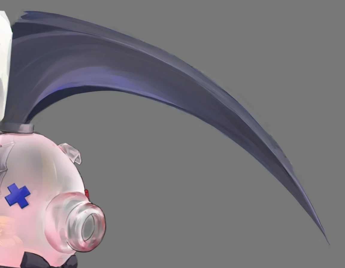 masterpiece, best quality, high details, grey background, no humans, solo, scyther{1.5}, raytraced blade, ultra detail. digital painting, fine details, high resolution and detail,